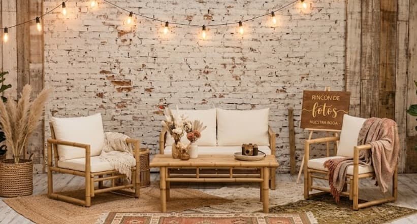 Mobiliario premium y rincón chill-out para eventos